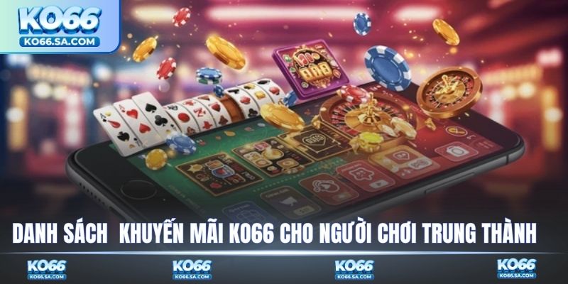 Danh sách các khuyến mãi KO66 cho người chơi trung thành hot